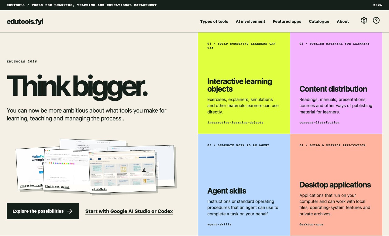Screenshot of the guide Edutools: Explaining Concepts with Apps